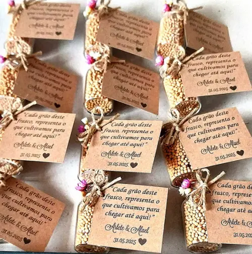 Imã Lembrancinha Casamento Potinho Grão de Mostarda