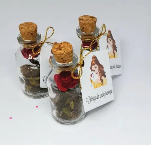 Lembrancinha Aniversário Casamento a Bela e a Fera