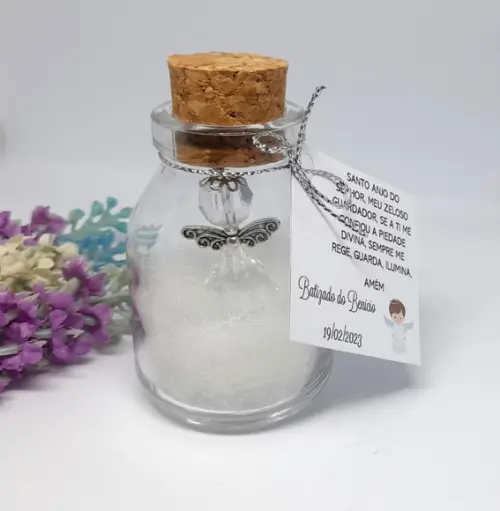 Lembrancinha Batizado Anjo no Potinho Menino