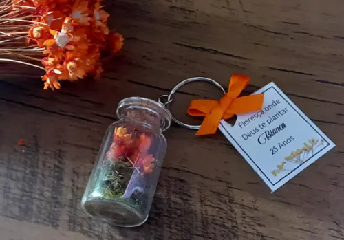 Lembrancinha Casamento Aniversario Chaveiro Mini Terrário