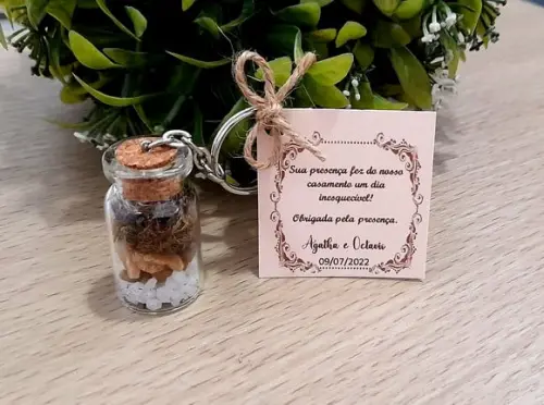 Lembrancinha Casamento Aniversário Chaveiro Mini Terrário