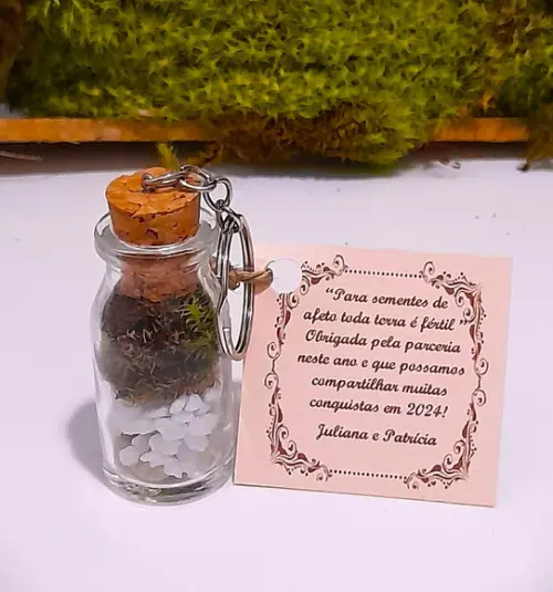 Lembrancinha Casamento Aniversário Chaveiro Mini Terrário