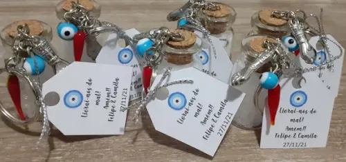 Lembrancinha Casamento Aniversario Chaveiro Patuá