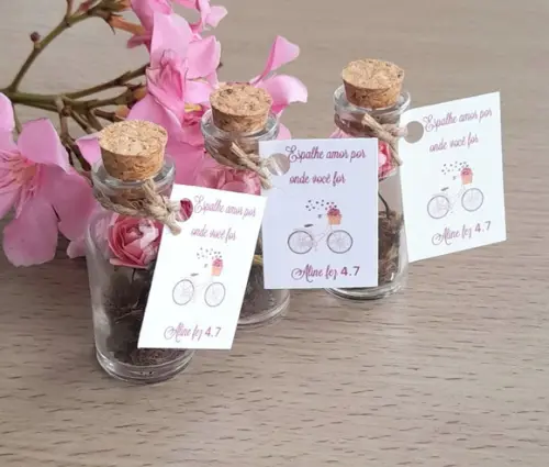 Lembrancinha Casamento Aniversário Mini Terrário Rosa Eterna