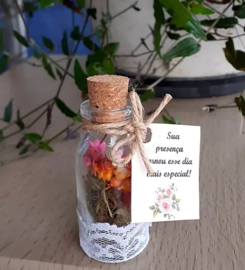 Lembrancinha Casamento Aniversário Mini Terrário Sempre Viva