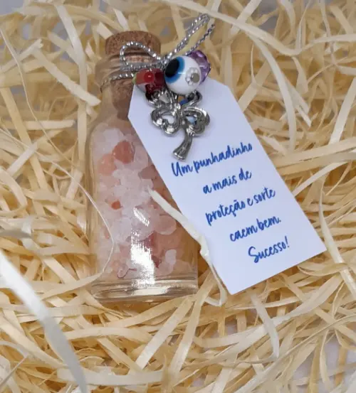Lembrancinha Casamento Aniversário Patuá Sal Rosa