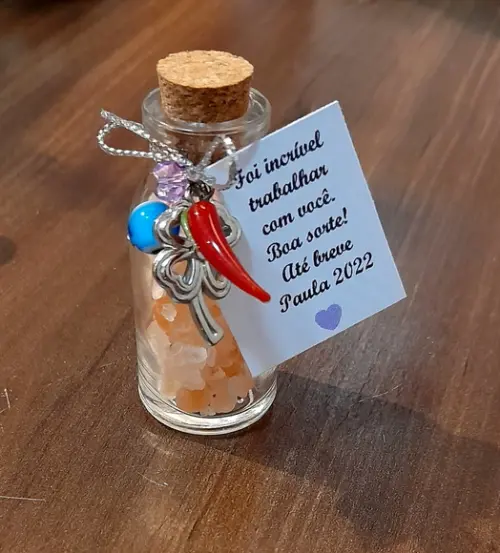 Lembrancinha Casamento Aniversário Patuá Sal Rosa