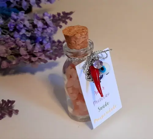 Lembrancinha Casamento Aniversário Patuá Sal Rosa