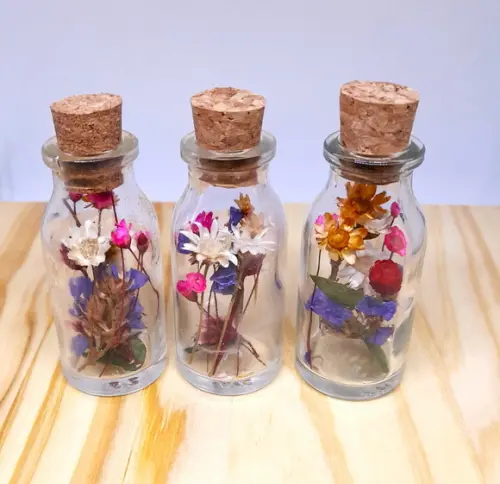 Lembrancinha Casamento Aniversário Terrário Flores Secas
