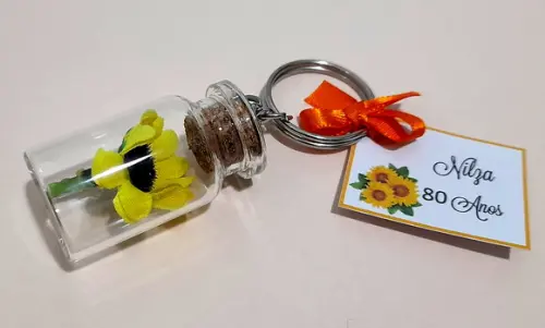 Lembrancinha Casamento Chaveiro Girassol