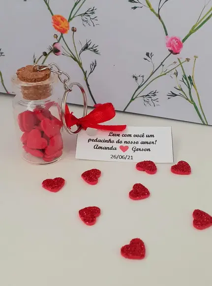 Lembrancinha Casamento Corações no Potinho