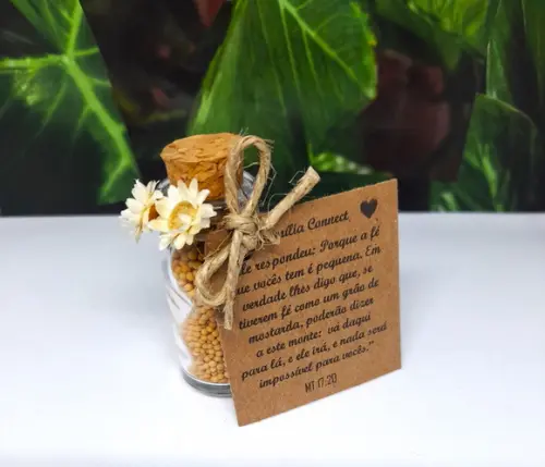 Lembrancinha Casamento Evangélico Grão de Mostarda