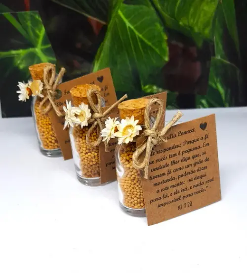 Lembrancinha Casamento Evangélico Grão de Mostarda