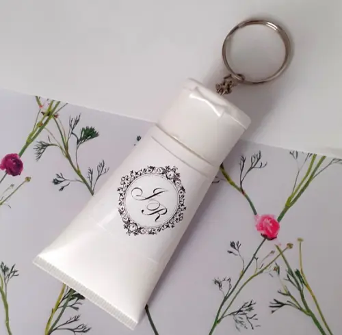 Lembrancinha Chaveiro Álcool Gel Casamento