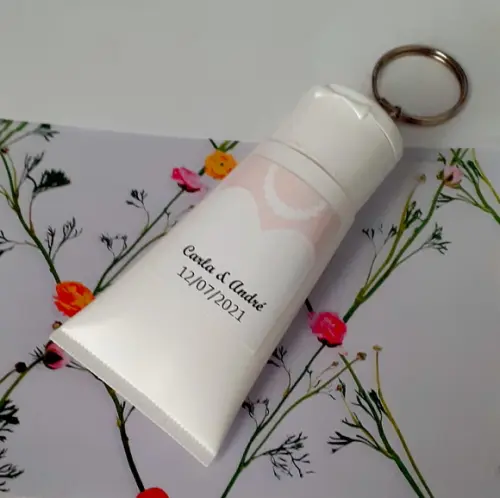 Lembrancinha Chaveiro Álcool Gel Casamento