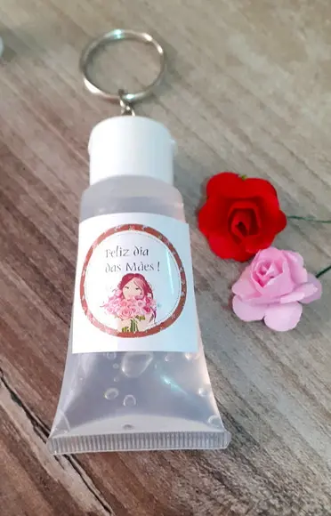 Lembrancinha Chaveiro Álcool Gel Mães