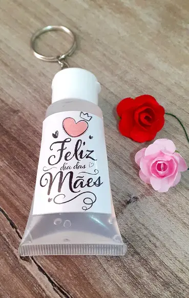 Lembrancinha Chaveiro Álcool Gel Mães