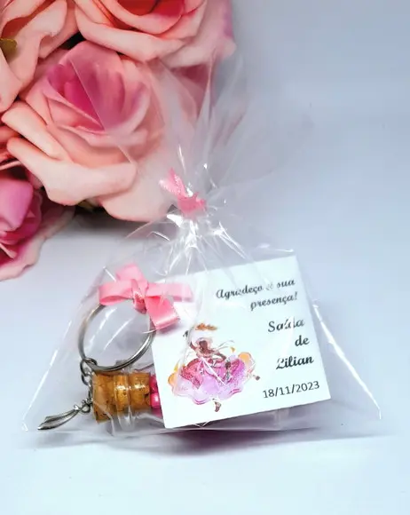 Lembrancinha Saída de Santo Chaveiro Iansã Rosa