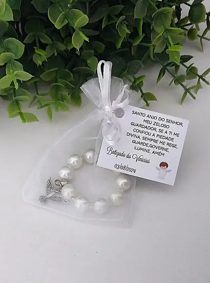 Mini Terço Batizado Crisma Primeira Comunhão