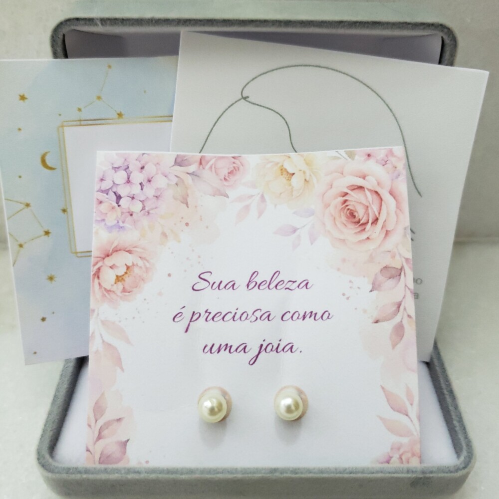 Card para Brinco de Pérola Mimo Cliente Brinde – Arquivo Digit