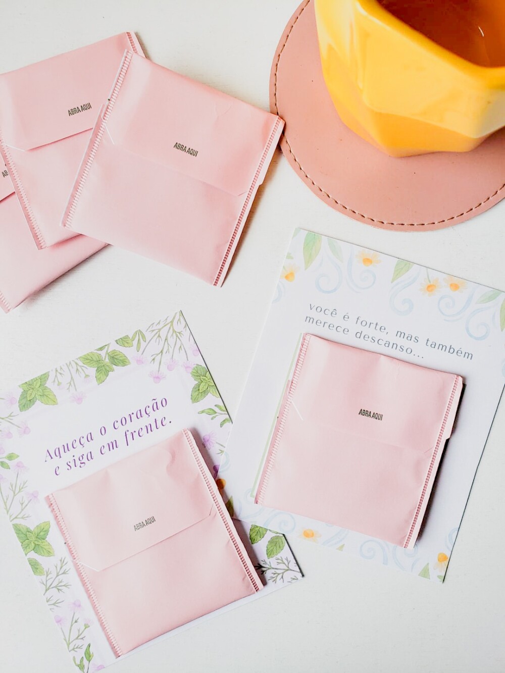 Card Porta Chá ou Café Sachê Brinde Lembrancinha – Arquivo D