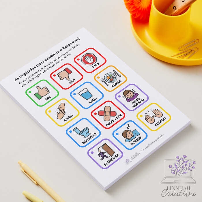 Chaveiro Comunicação Alternativa Autismo TEA – Arquivo Digita