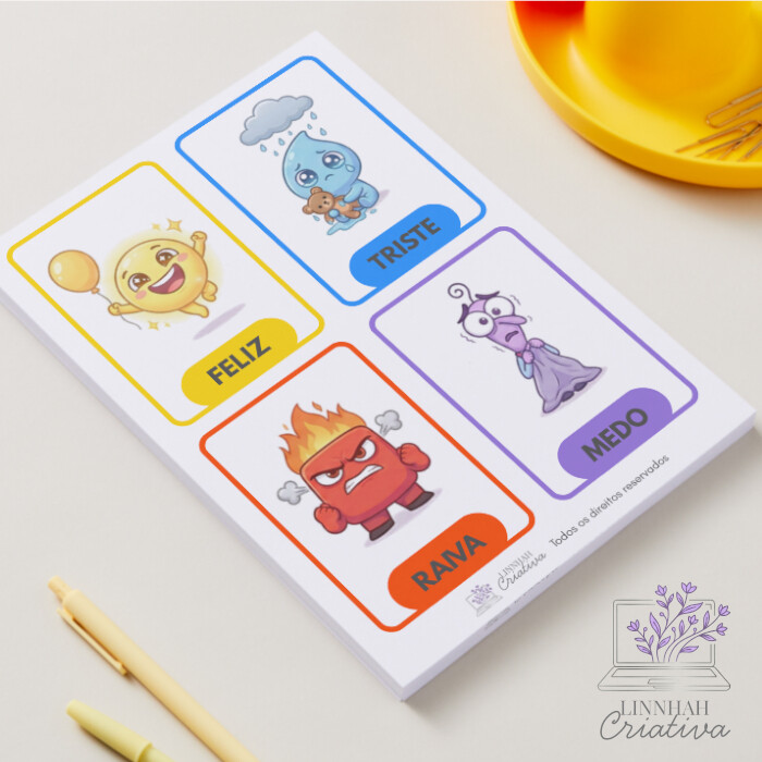 Flashcards Emoções e Sentimentos Autismo TEA – Arquivo Digita