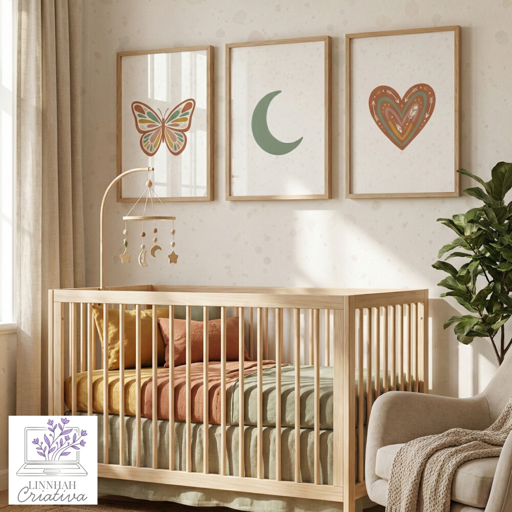 Trio de Quadros Boho Sonhos – Arquivo Digital PDF