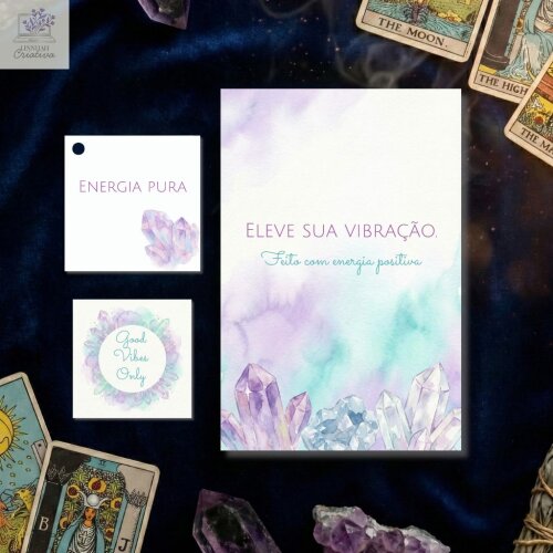 Kit Papelaria Unboxing Holístico Good Vibes Aura – Arquivo Digital PDF