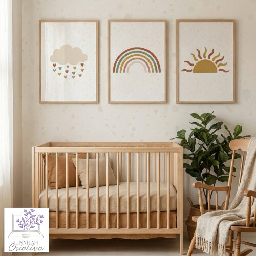 Trio de Quadros Boho Céu – Arquivo Digital PDF