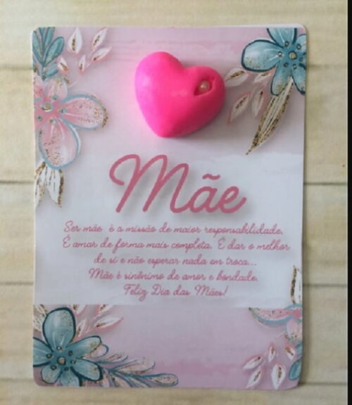 Card com Mini Sabonete- Dia das Mães