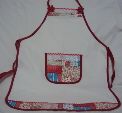 Avental em Tecido Patchwork