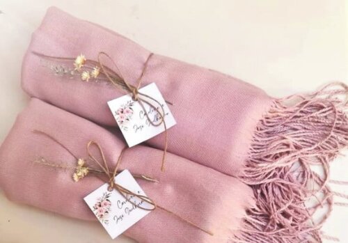 Pashmina lembrancinha personalizada