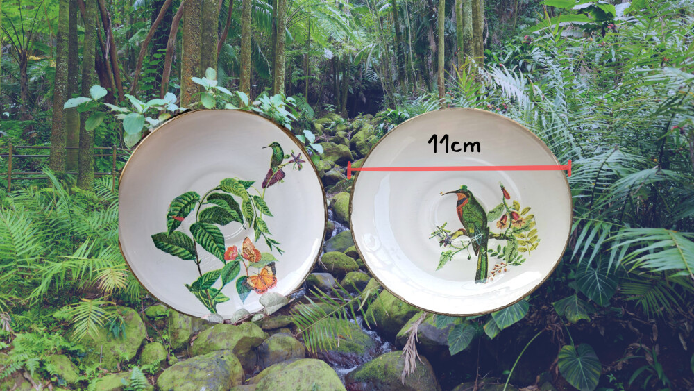 Prato em Vidro com Decoupage - Pequeno