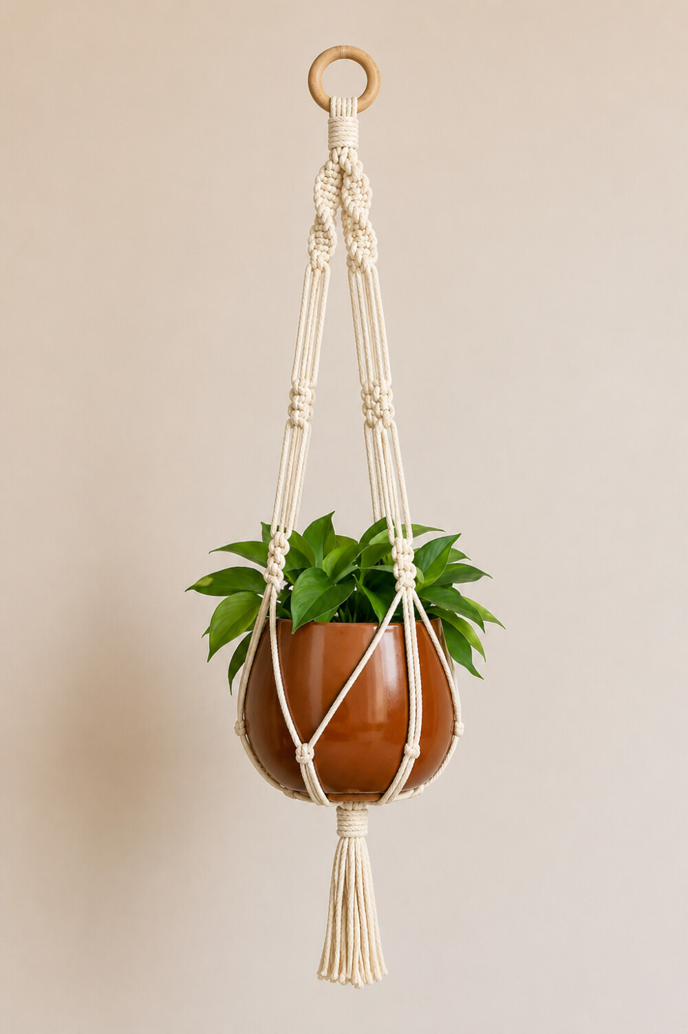 Suporte para Plantas em Macramê Feito à Mão | Decoração Boho