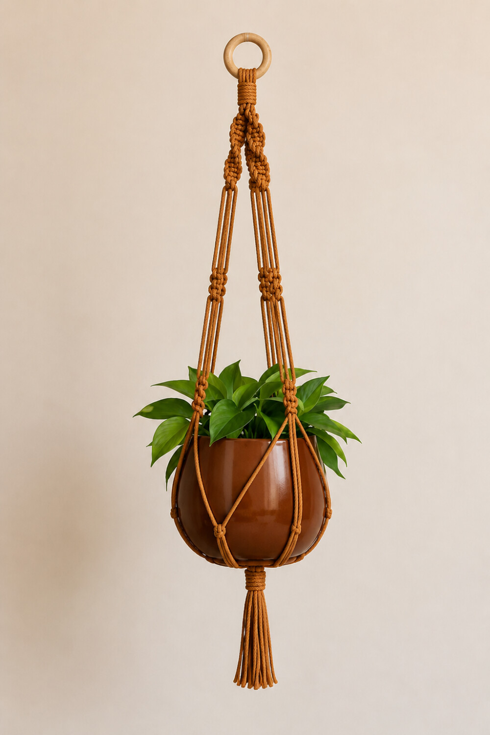 Suporte para Plantas em Macramê Feito à Mão | Decoração Boho