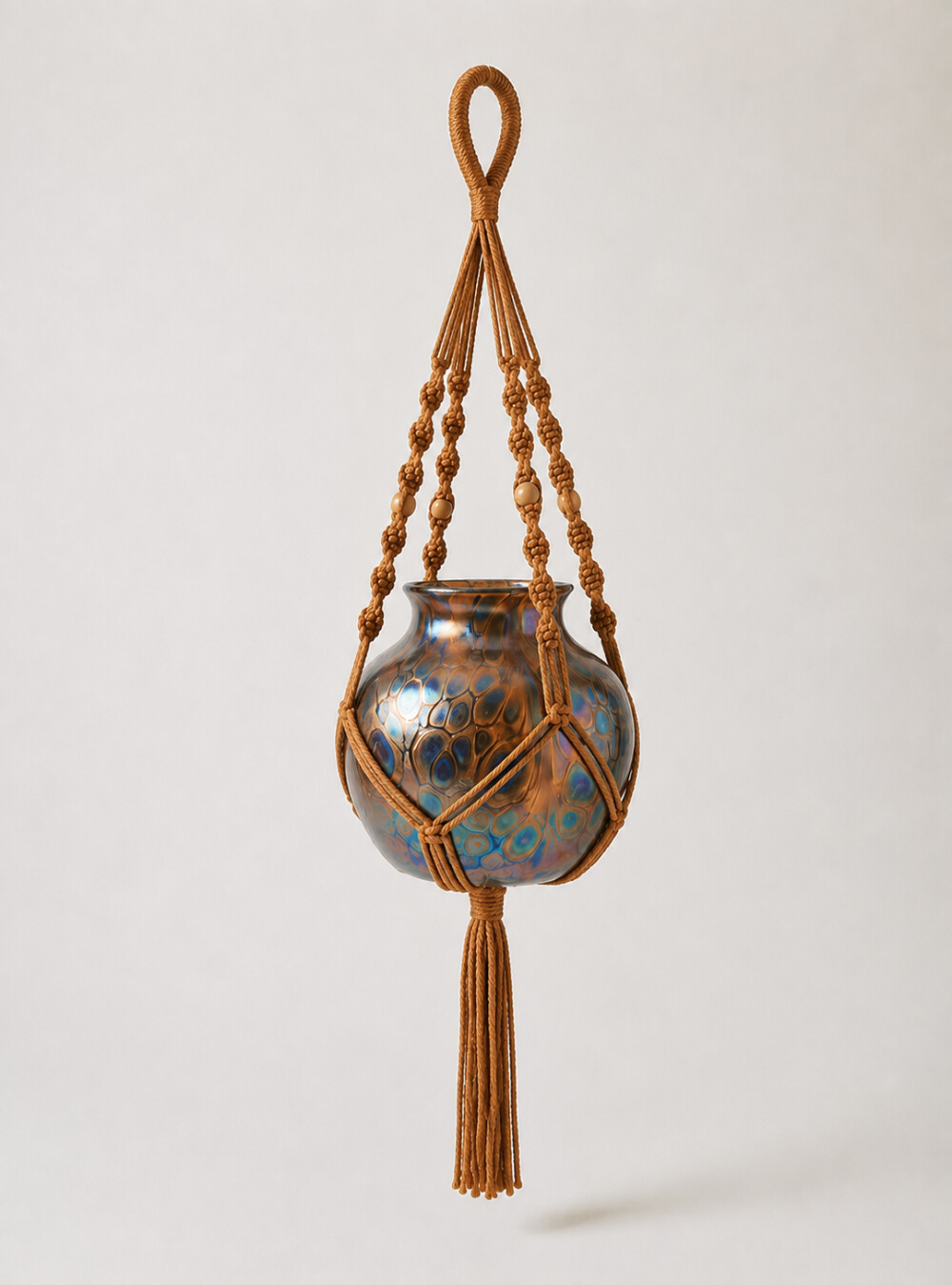 Suporte para Plantas em Macramê Feito à Mão | Decoração Boho