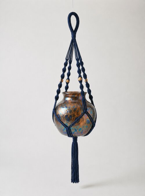 Suporte para Plantas em Macramê Feito à Mão | Decoração Boho