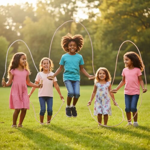 30 Cordas de pular brinquedo infantil 1,75 metros com cabo de mad
