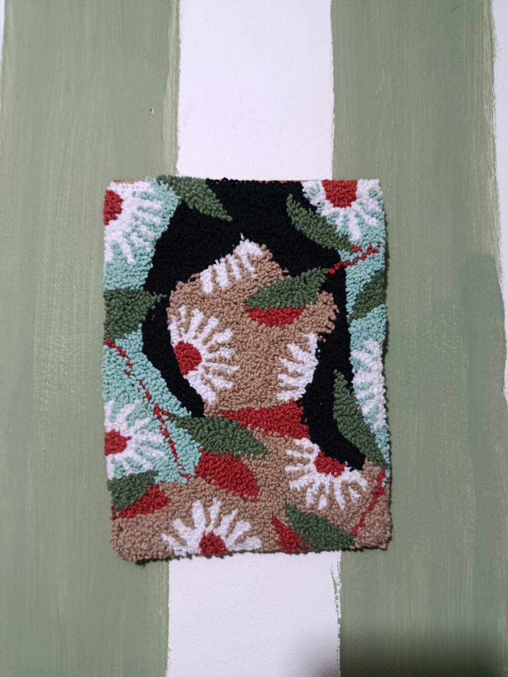 Quadro margaridas em punch needle