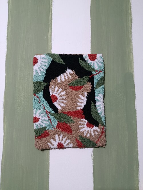 Quadro margaridas em punch needle