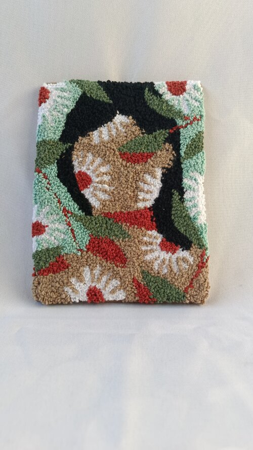 Quadro margaridas em punch needle