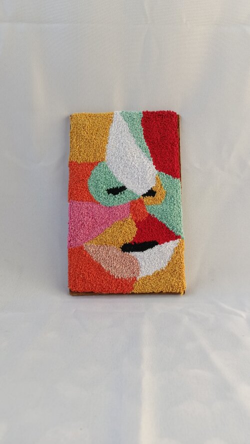 Quadro Rosto em punch needle