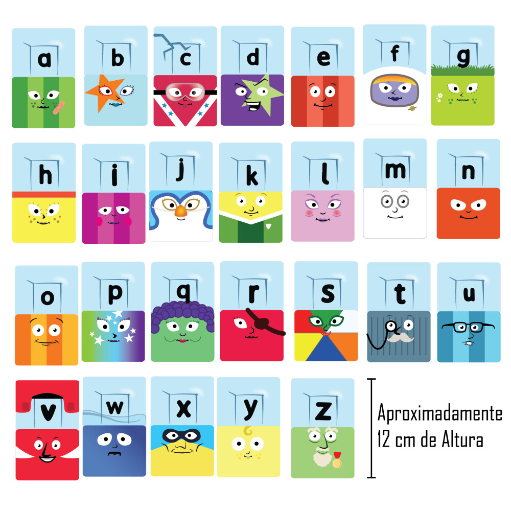 Kit 26 bonecos Alphablocks Mini