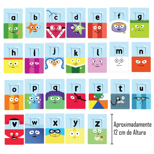Kit 26 bonecos Alphablocks Mini