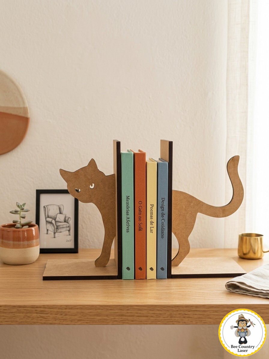 Suporte para Livros Gatinho