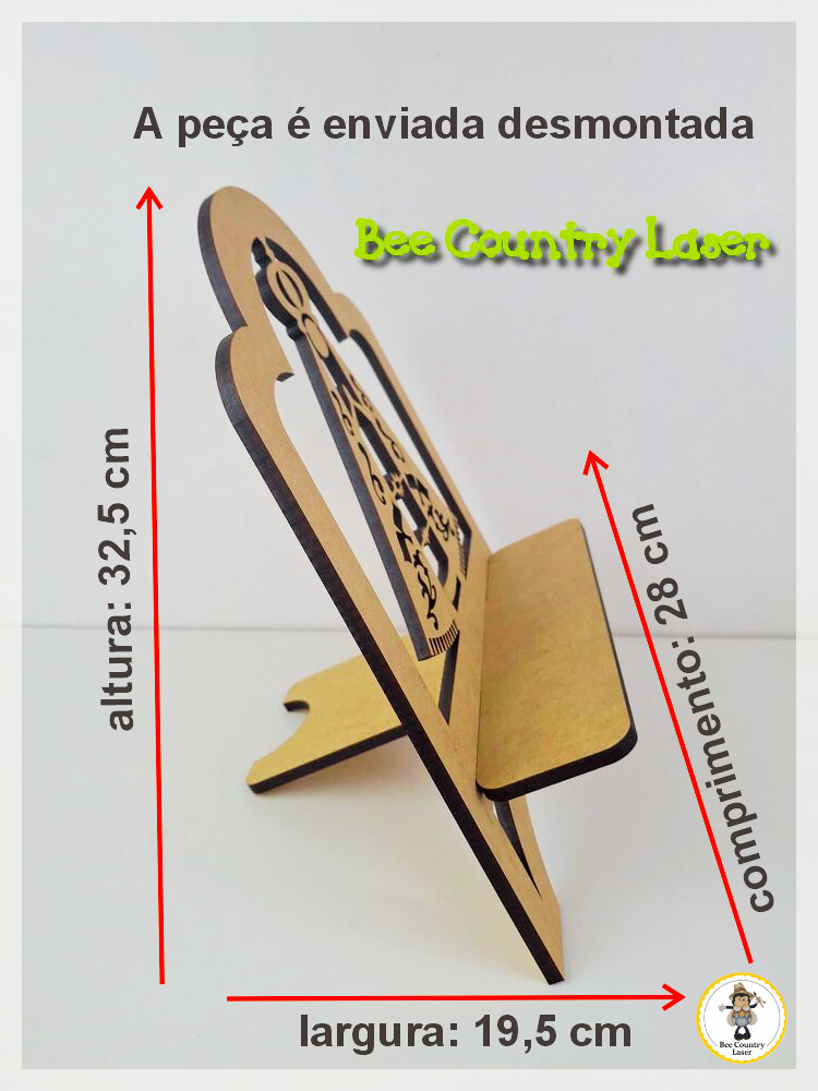 Porta Bíblia Nossa Senhora em MDF Cru para Artesanato e Decoraç
