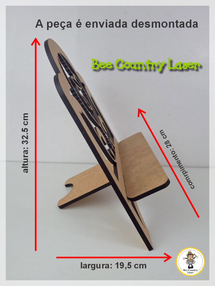 Porta Bíblia Terço em MDF Cru para Artesanato e Decoração