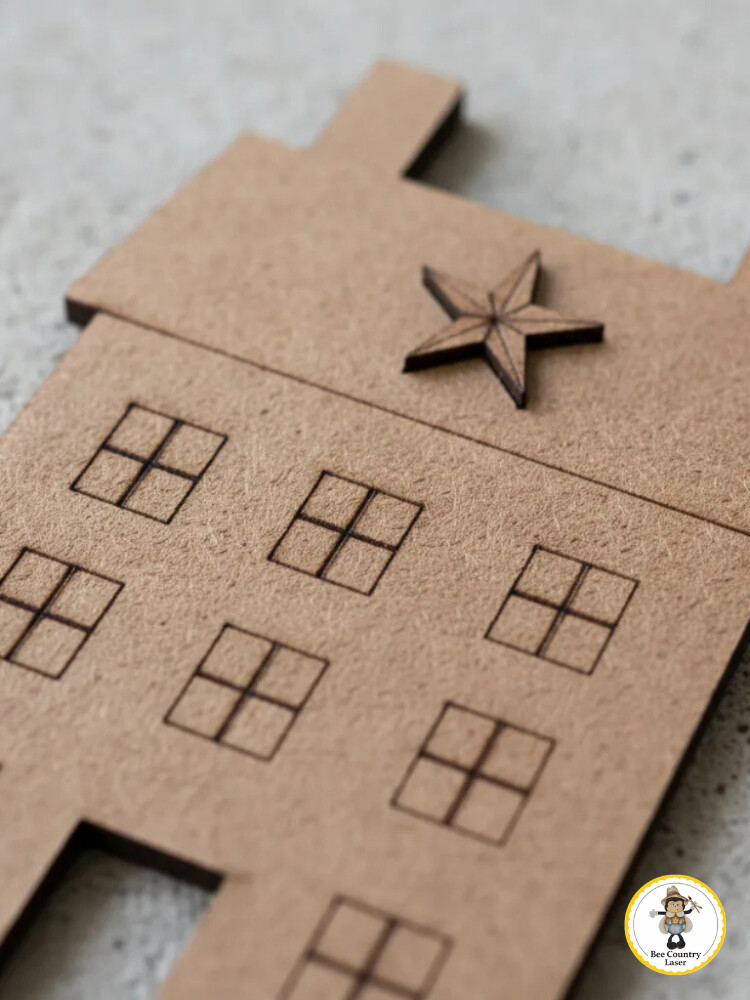 Kit Casinhas Primitivas em MDF Cru para Pintura e Decoração