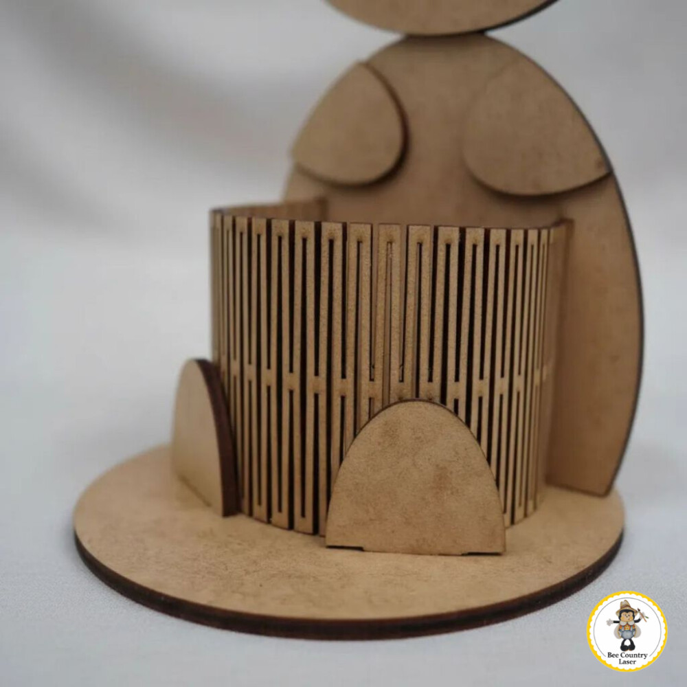 Porta Bombom Coelho em MDF Cru para Páscoa e Artesanato